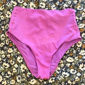 High-Waisted Pink Bikini Bottoms